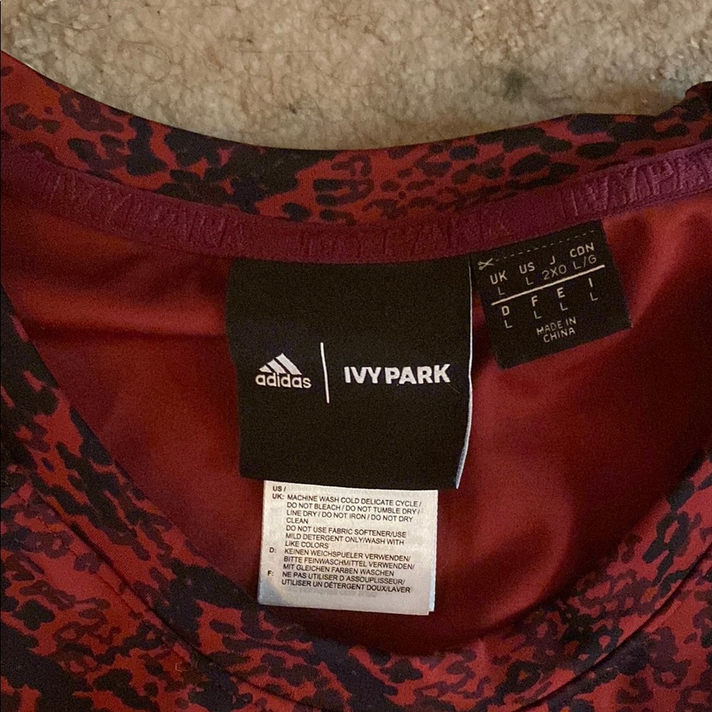 IVY PARK adidas Red and Black Snake print Long Sleeve